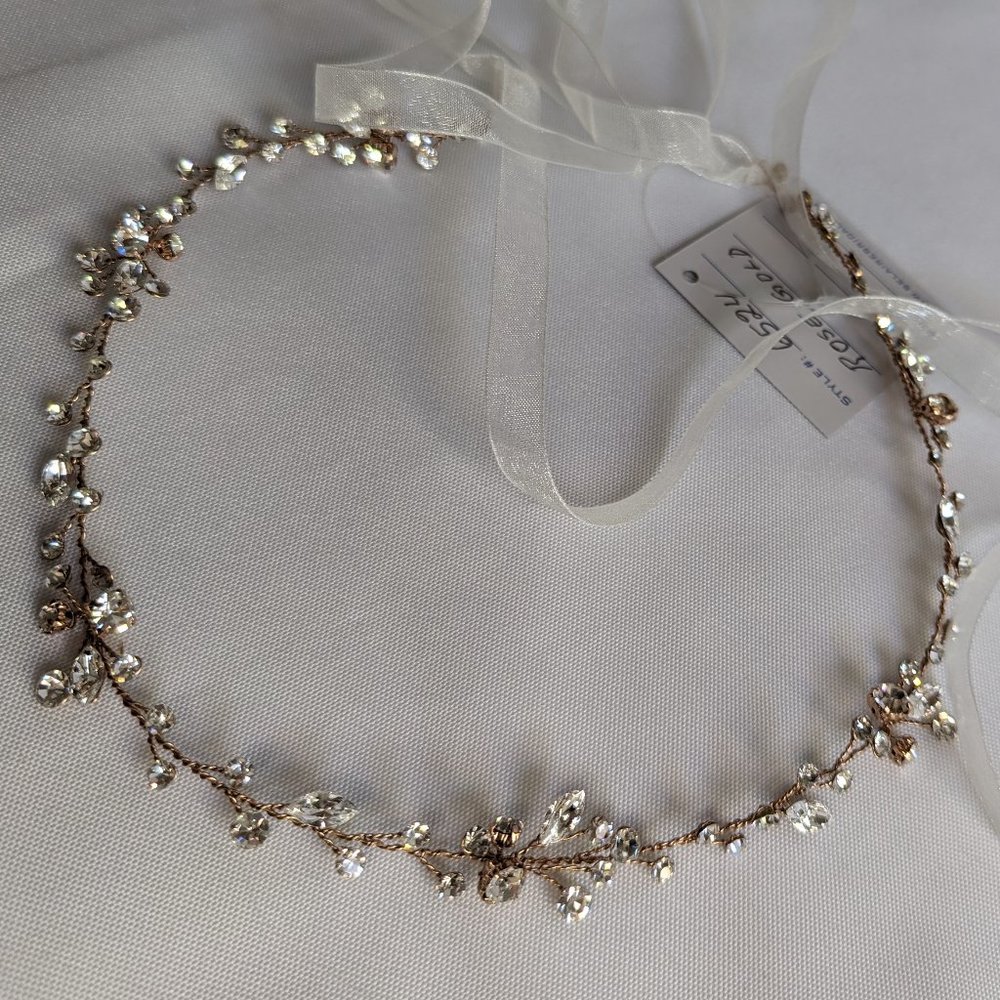 Bel Aire Bridal Headpiece - Rose Gold